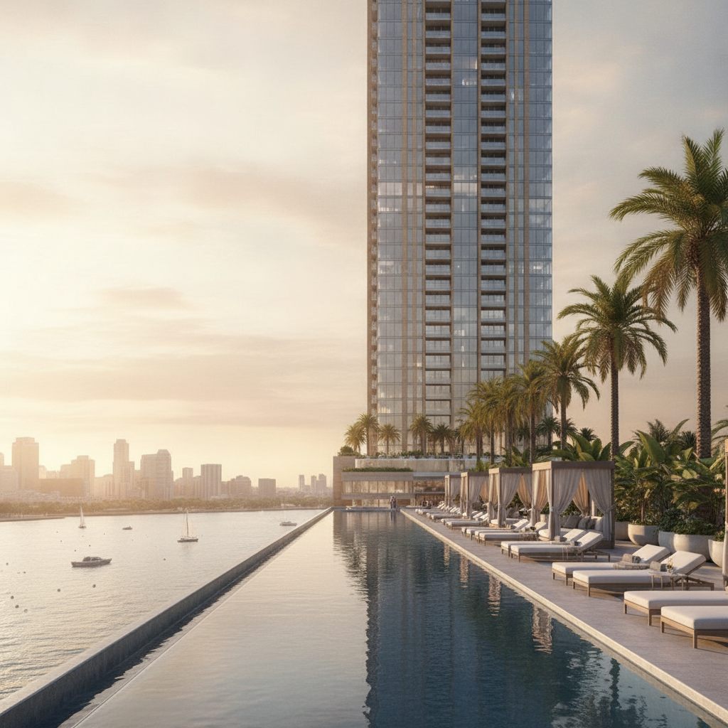 Podium pool deck